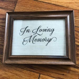 In Loving Memory wedding sign